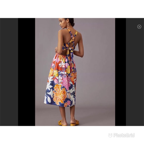 Anthropologie, Maeve, Bow-Back Midi Dress - NWT - Picture 2 of 10